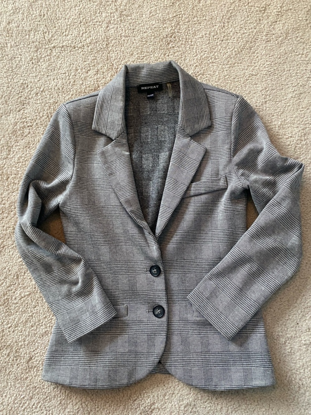 Repeat blazer in Prince of Wales check size XXS